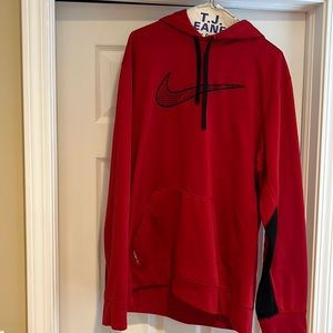 Red Nike hoodie size large